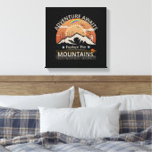 Toile Design "Adventure Await-Explore the mountain" (Insitu(Chambre))