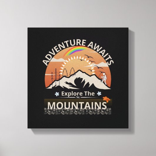 Toile Design "Adventure Await-Explore the mountain" (Recto)