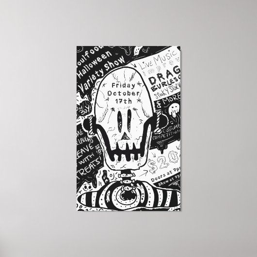 Toile Design d'affiche d'Halloween (Recto)