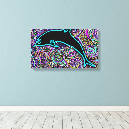 Toile Design d'art dauphin (Insitu (Plancher de Bois))