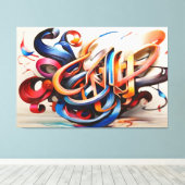 Toile Design d'art de Calligraphie (Insitu (Plancher de Bois))