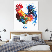 Toile Design d'art de poulet coloré animal | AMOUREUX DE (Insitu(Chambre))