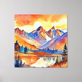 Toile Design d'art de Sunset Mountain (Recto)