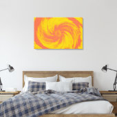 Toile Design d'art vintage jaune et rose Abstrait (Insitu(Chambre))
