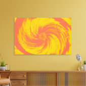 Toile Design d'art vintage jaune et rose Abstrait (Insitu(Salon))
