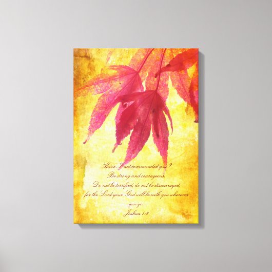 Toile Design d'automne, Joshua 1:9, affiche murale (Recto)