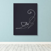 Toile Design de chat noir | Cute chat (Insitu (Plancher de Bois))