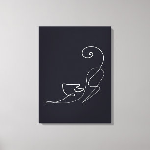 Toile Design de chat noir Cute chat