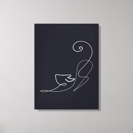 Toile Design de chat noir | Cute chat (Recto)