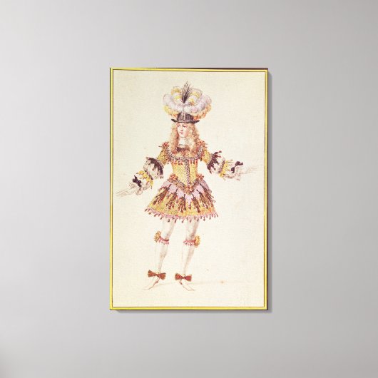 Toile Design de costume pour danseur masculin, c.1660 (Recto)