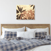 Toile Design de crayon floral avec Feuilles tawny (Insitu(Chambre))