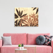 Toile Design de crayon floral avec Feuilles tawny (Insitu(Salon))