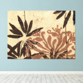 Toile Design de crayon floral avec Feuilles tawny (Insitu (Plancher de Bois))