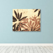Toile Design de crayon floral avec Feuilles tawny (Insitu (Plancher de Bois))