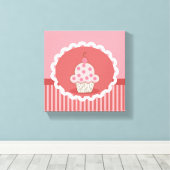 Toile Design de cupcake rose (Insitu (Plancher de Bois))