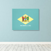 Toile Design de drapeau d'état du Delaware (Insitu (Plancher de Bois))