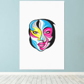 Toile Design de logo Face Art Abstrait (Insitu (Plancher de Bois))