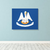 Toile Design de Louisiana State Flag (Insitu (Plancher de Bois))