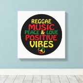 Toile Design de reggae avec des citations positives et d (Insitu (Plancher de Bois))