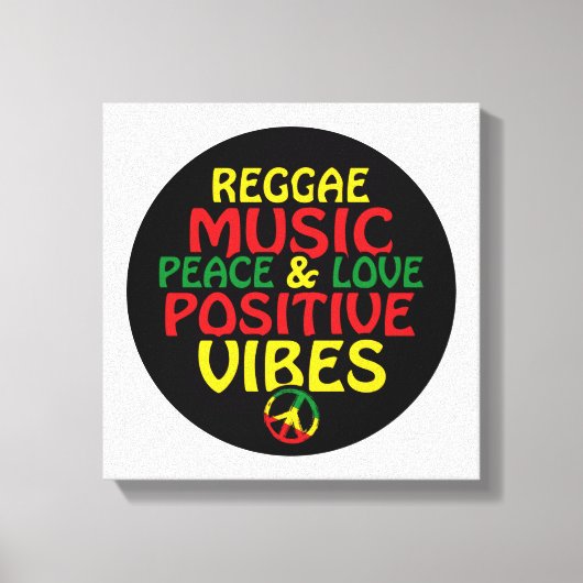 Toile Design de reggae avec des citations positives et d (Recto)