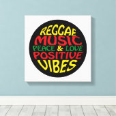 Toile Design de reggae avec des paroles et des citations (Insitu (Plancher de Bois))