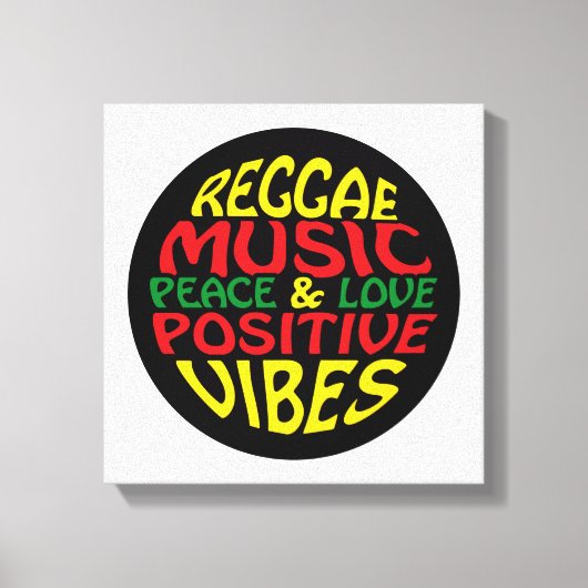 Toile Design de reggae avec des paroles et des citations (Recto)