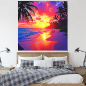 Toile Design de rêve de plage Sunset Vibrant (Insitu(Chambre))