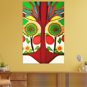 Toile Design d'inspiration africaine, couleurs vives, ab (Insitu(Salon))