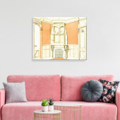 Toile Design d'intérieur pour une salle à manger, illust (Insitu(Salon))
