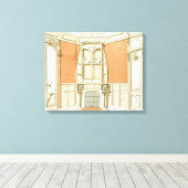 Toile Design d'intérieur pour une salle à manger, illust (Insitu (Plancher de Bois))