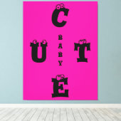 Toile Design élégant rose moderne noir mignon bébé (Insitu (Plancher de Bois))