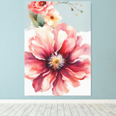 Toile design floral minimaliste (Insitu (Plancher de Bois))