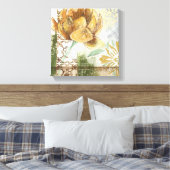 Toile Design Fresque décoratif avec Fleur Globe (Insitu(Chambre))