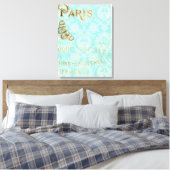 Toile Design Gold vintage Paris (Insitu(Chambre))