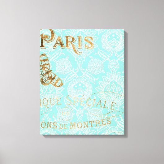 Toile Design Gold vintage Paris (Recto)