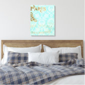 Toile Design Gold vintage Paris (Insitu(Chambre))
