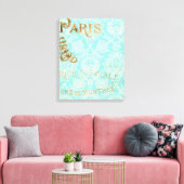Toile Design Gold vintage Paris (Insitu(Salon))