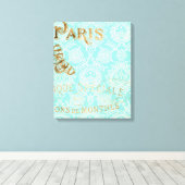 Toile Design Gold vintage Paris (Insitu (Plancher de Bois))