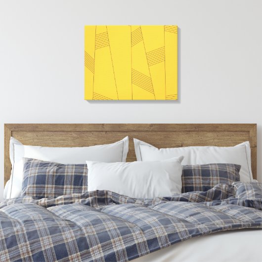 Toile Design graphique abstrait simple, jaune et moderne (Insitu(Chambre))