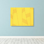 Toile Design graphique abstrait simple, jaune et moderne (Insitu (Plancher de Bois))