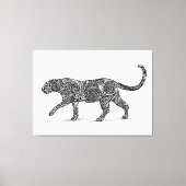 Toile Design Leopard noir & blanc (Recto)