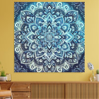 Design Mandala dégradé bleu