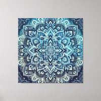 Design Mandala dégradé bleu