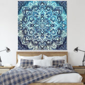 Toile Design Mandala dégradé bleu (Insitu(Chambre))