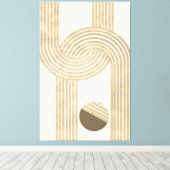 Toile Design moderne avec rayures beige et jaune (Insitu (Plancher de Bois))