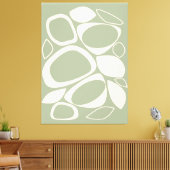 Toile Design moderne Design Vert Sage Crème Motif Abstra (Insitu(Salon))