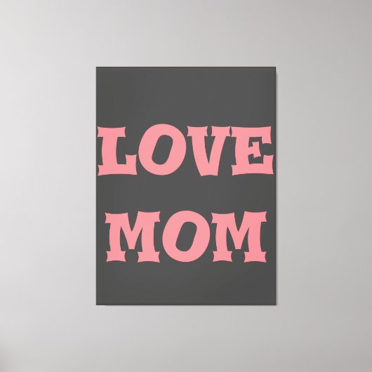 Toile Design moderne élégant_deep_grey_pink_love maman_d (Recto)