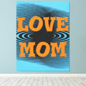 Toile Design moderne élégant orange, noir, bleu amour ma (Insitu (Plancher de Bois))