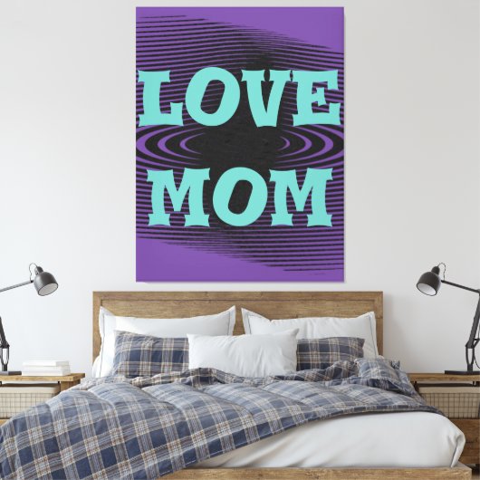 Toile Design moderne élégant vert clair, noir, violet (Insitu(Chambre))