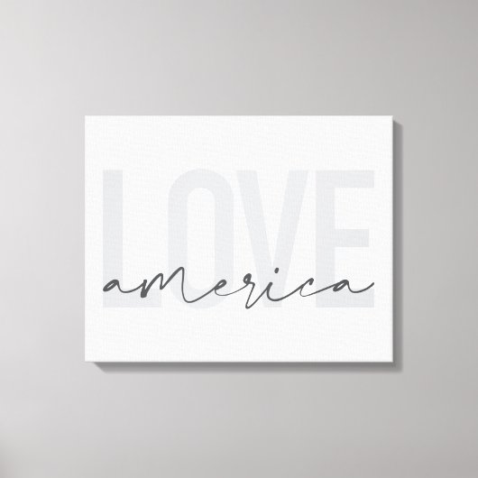 Toile Design moderne, simple, chic, cool de Love America (Recto)
